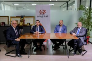 Rector of AAB College in a meeting