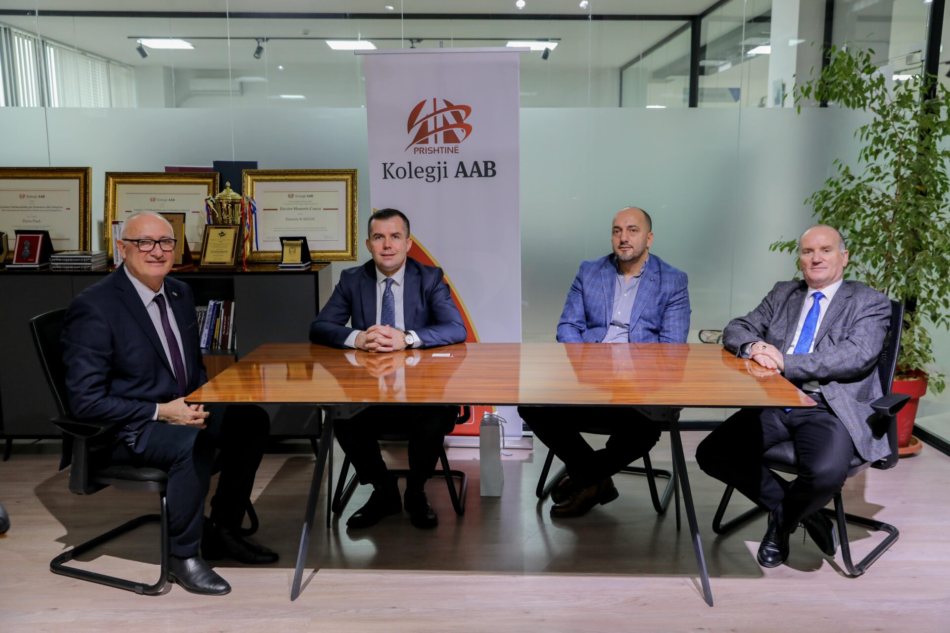 Rector of AAB College in a meeting