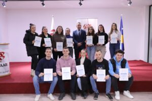 The students participating in the project "Changing the mentality for disabilities through sports" are certified.