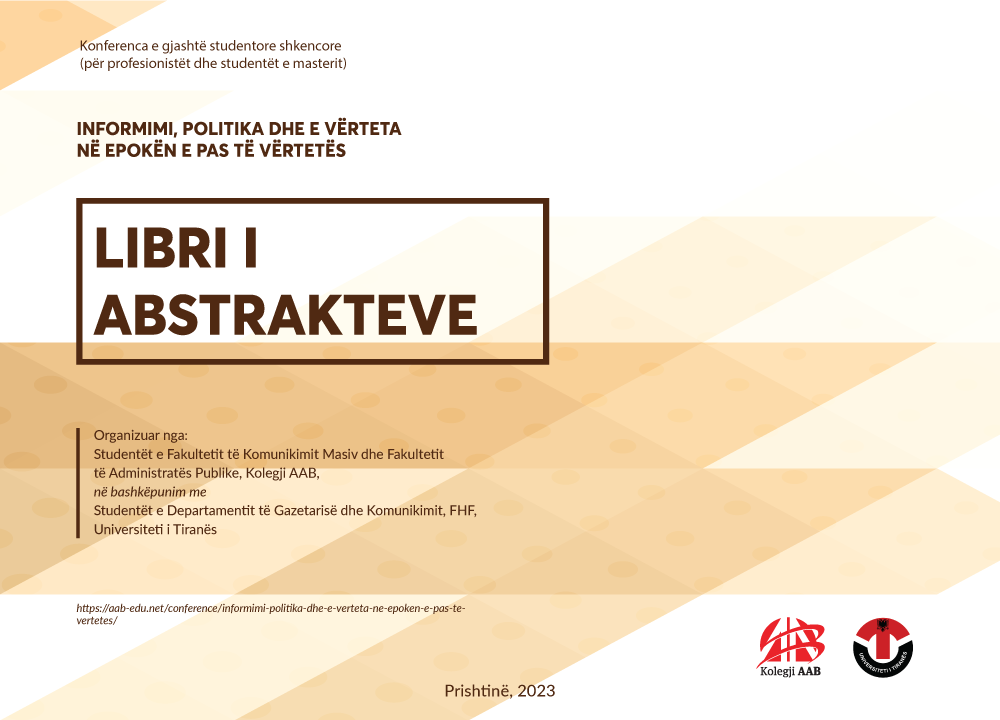 The Faculty of Mass Communication and Public Administration of AAB College organize the Student Conference on May 27