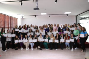 Students participating in student trainings from QAPI and the Faculty of Social Sciences of AAB College are certified