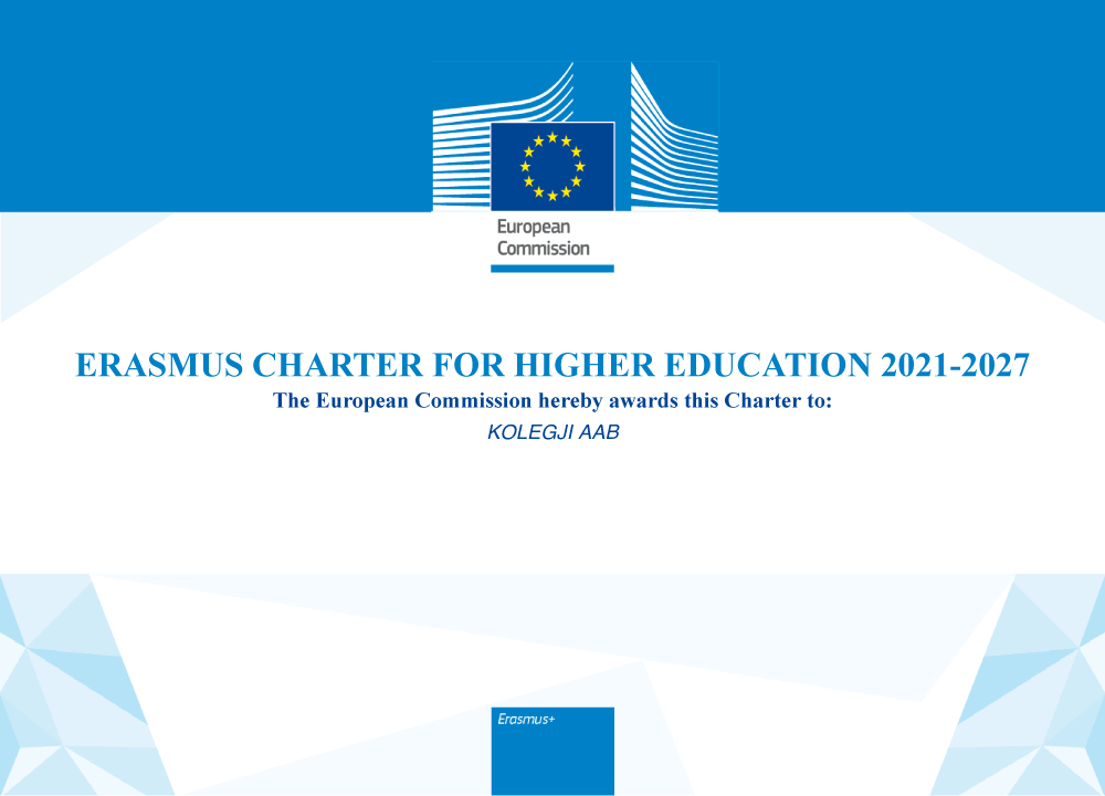 AAB College is equipped with the Erasmus Card for Higher Education