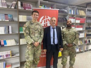 American KFOR representatives visit the branch of AAB College in Ferizaj