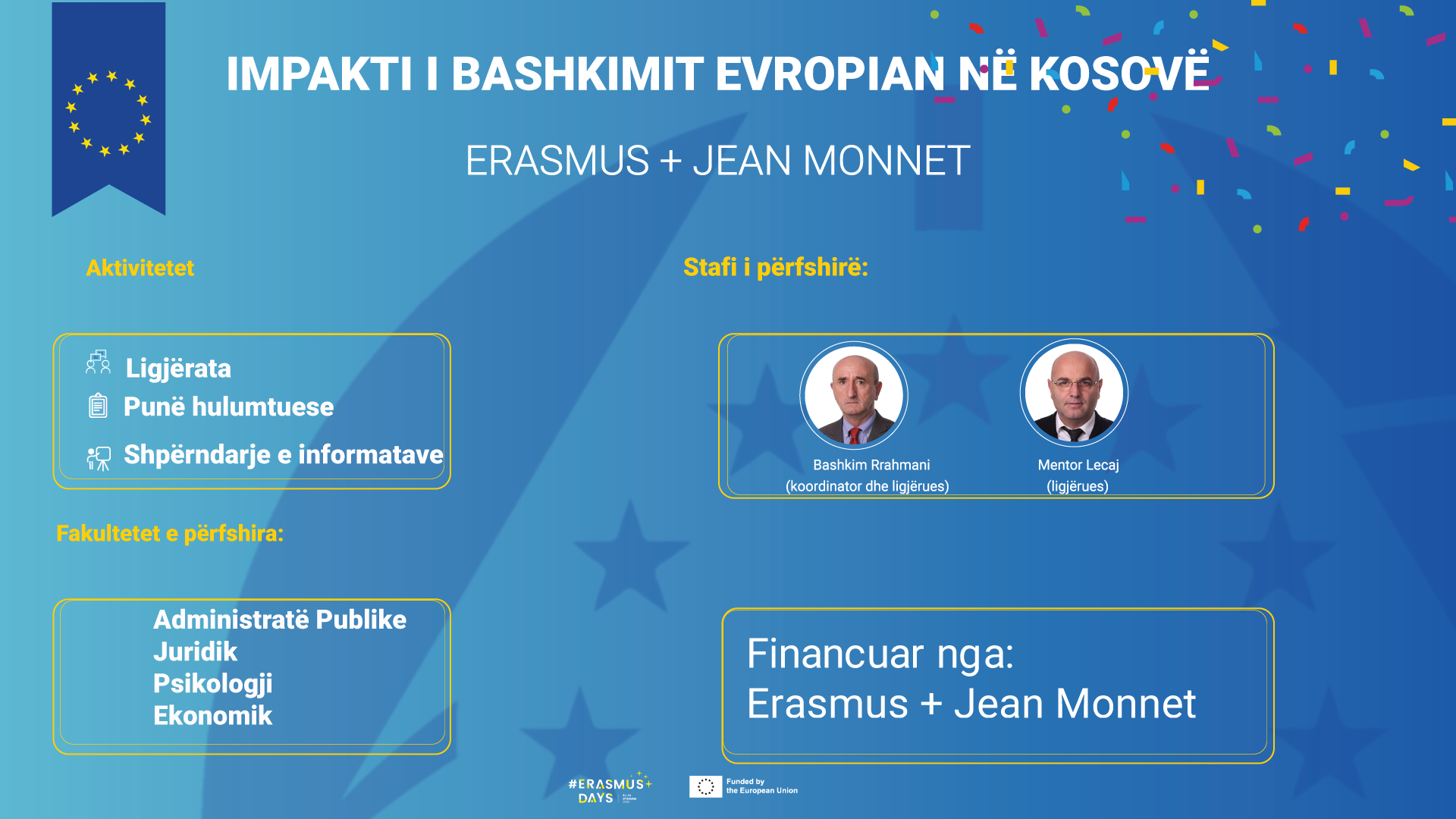 The Project Development Office notifies students of development projects within the framework of Erasmus+ days