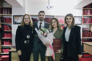 The first student at the Faculty of Dentistry at AAB College graduates