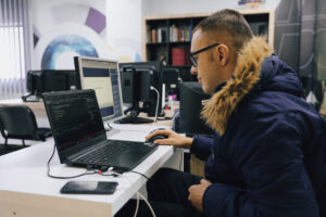 Student Endrit Shala begins his internship at the Software Development Office at AAB College