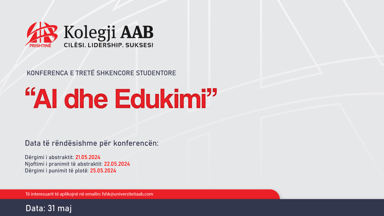 The Faculty of Computer Sciences organizes the third student scientific conference "AI and Education" on May 31