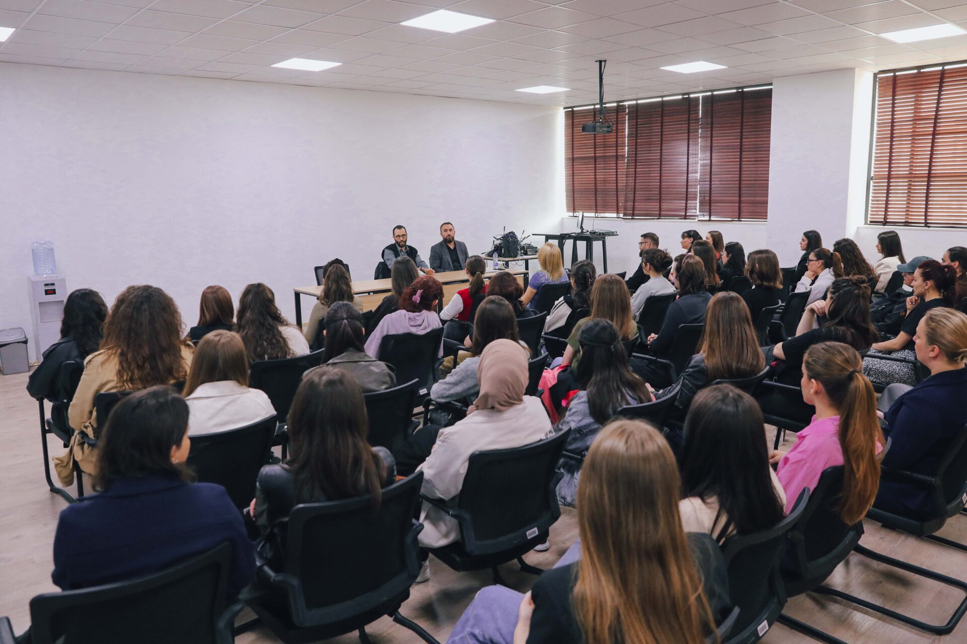 Clinical psychologists Arbër Zeka and Granit Shatri talk about "The psychology of prisoners and the criminal mind" at AAB College